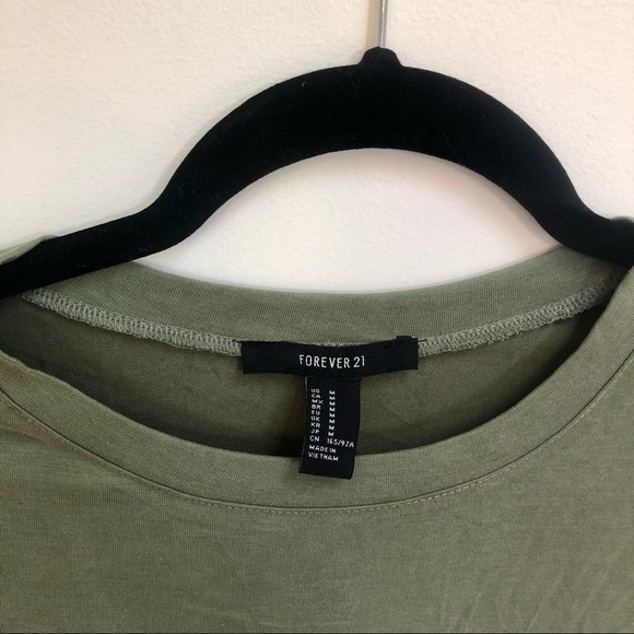 Forever 21 Army green bodysuit shirt - Picture 3 of 4